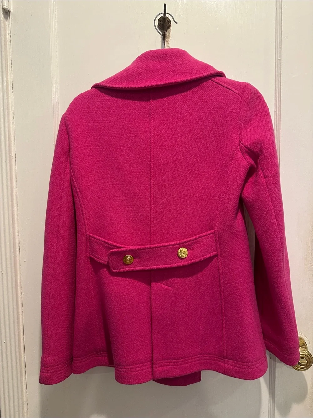 J. Crew Fuscia Peacoat size 4 - like new - Picture 6 of 7